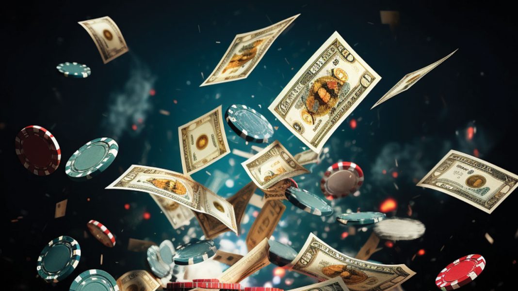 Alt: Casino chips and bank notes.