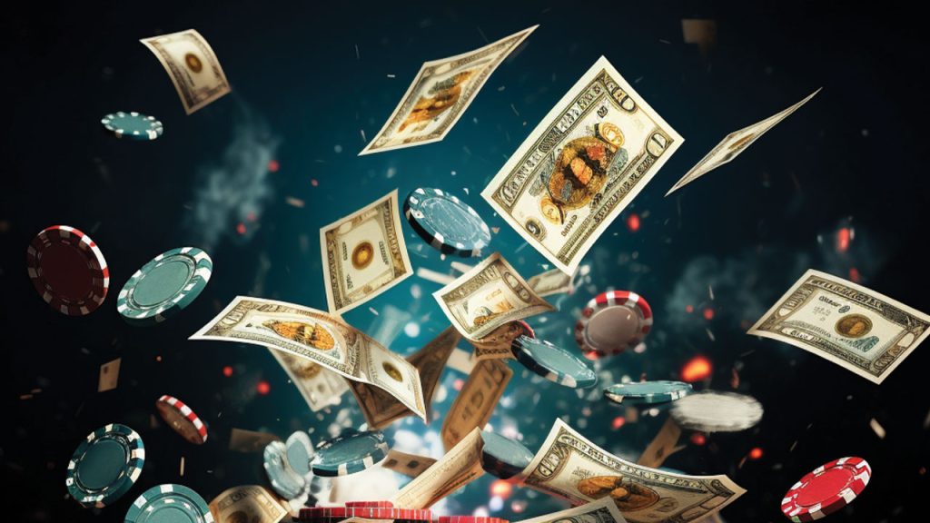 Alt: Casino chips and bank notes.