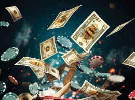 Alt: Casino chips and bank notes.